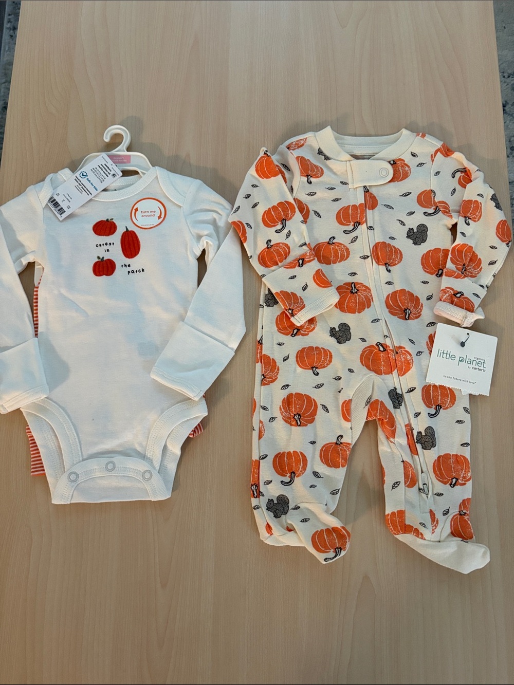 NWT Newborn Baby Gender Friendly 3 Piece Clothing Lot Halloween Fall Boy Girl